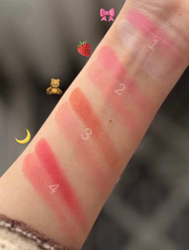 رژ گونه طرح ماه هدی موجی رنگ شماره چهار